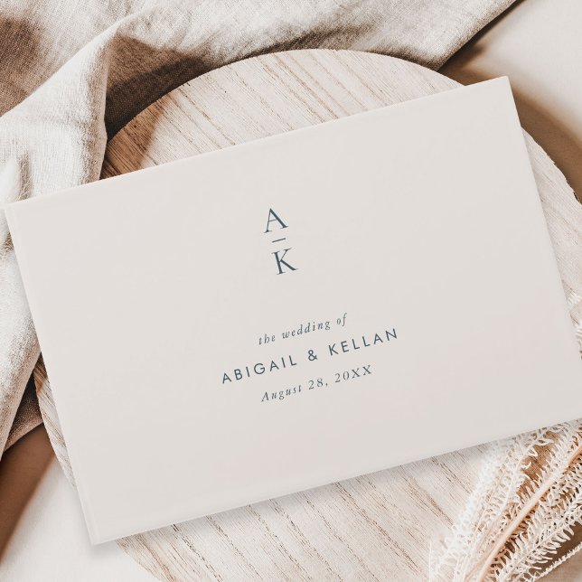 Livro De Visitas Casamento de Combinação de Mistura de Monograma Az (Criador carregado)