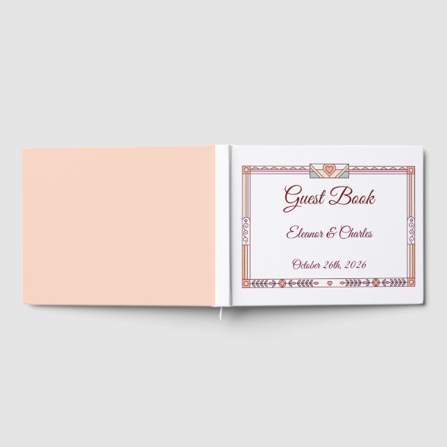 Livro De Visitas Casamento de Conto de Fadas Art Déco (Completo)