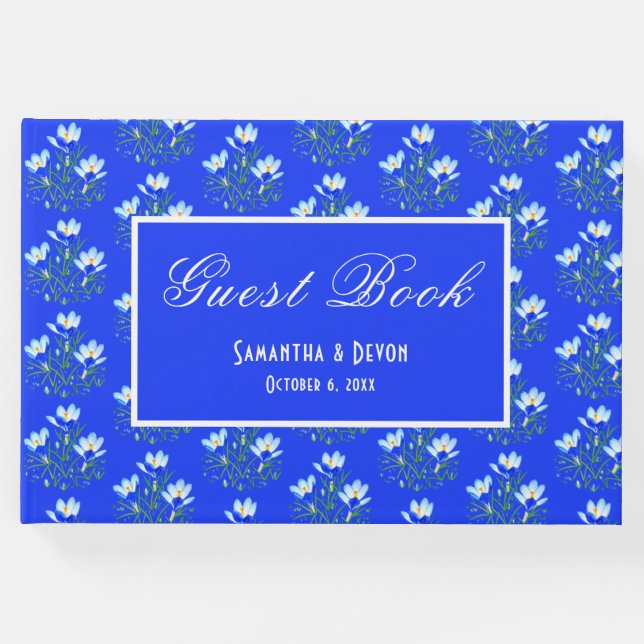 Livro De Visitas Casamento de Crocos Azuis (Frente)