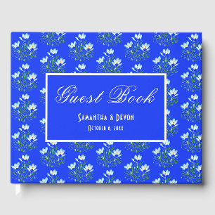 Livro De Visitas Casamento de Crocus Azuis