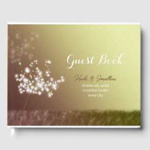 Livro De Visitas Casamento de Dandelion mágico
