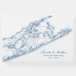 Livro De Visitas Casamento de Destino Azul de Hamptons Montauk Mari