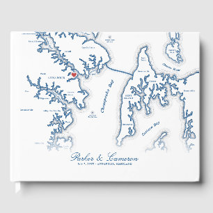Livro De Visitas Casamento de Destino do Mapa de Annapolis Maryland
