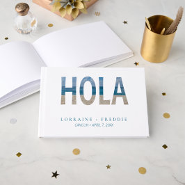 Livro De Visitas Casamento de Destino Tropical de praia de Hola Mex