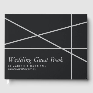 Livro De Visitas Casamento de Estilo Geométrico Simples