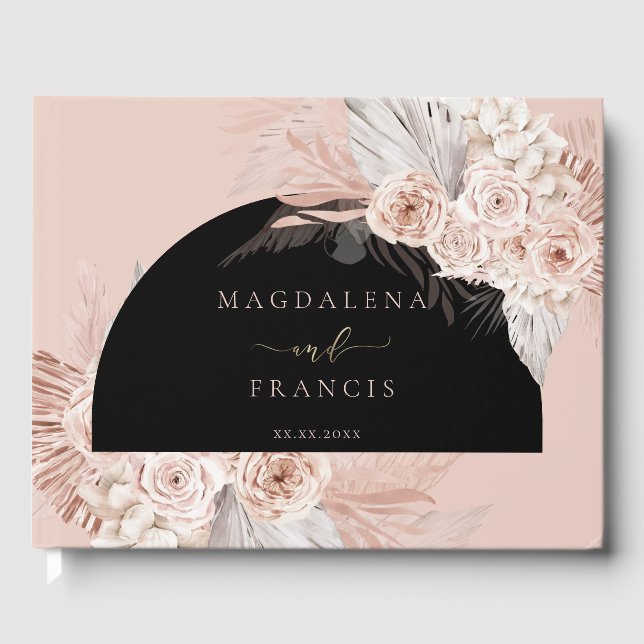 Livro De Visitas casamento de flores boho (Frente)