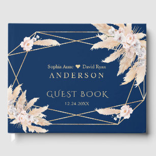 Livro De Visitas Casamento de Flores Brancas de Orquídea Branca de