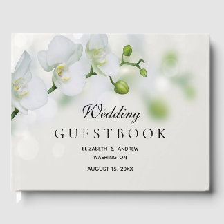 Livro De Visitas Casamento de Flores Orquídeas