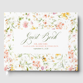 Livro De Visitas Casamento de flores selvagens Elegant Summer