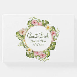 Livro De Visitas Casamento de Flores Tropicais do Havaí