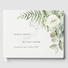 Livro De Visitas Casamento de Foliage Fern Eucalyptus Greenery