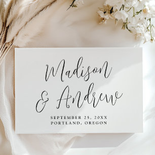 Livro De Visitas Casamento de Foto com Letra Preta Simples
