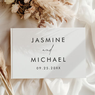 Livro De Visitas Casamento de Foto Minimalista Moderna