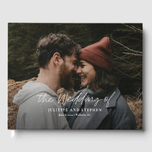 Livro De Visitas Casamento de Foto Simples Roteiro Moderno