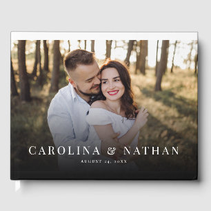 Livro De Visitas Casamento de Fotografia de Cheio Elegante Simples