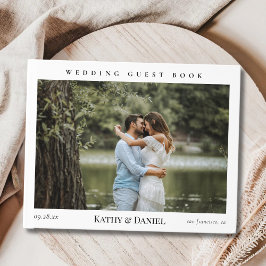 Livro De Visitas Casamento de Fotografia Simples Chic Elegant