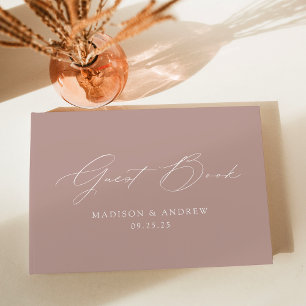 Livro De Visitas Casamento de Fotografias com Rosa Dusty, Script El