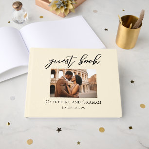 Livro De Visitas Casamento de Fotografias de Casal Minimalista Eleg