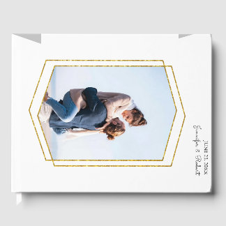 Livro De Visitas Casamento de Fotografias de Frame Geométrico Doura