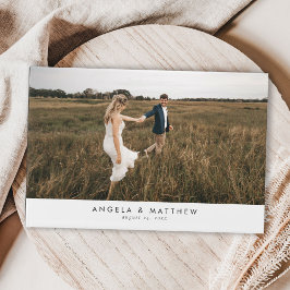 Livro De Visitas Casamento de Fotografias Simples Elegante Minimali