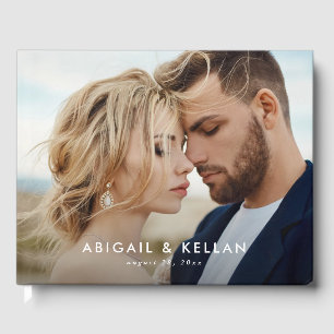 Livro De Visitas Casamento de Fotografias Simples Moderno e Minimal