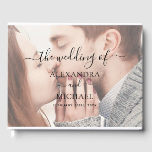 Livro De Visitas Casamento de Fotos Transparente Moderno Elegante