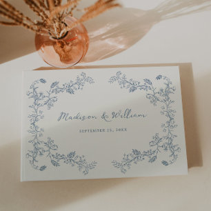 Livro De Visitas Casamento de Frame Floral Rustic Vintage