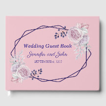 Casamento de Frames Geométricos Roxos Pink Peonies