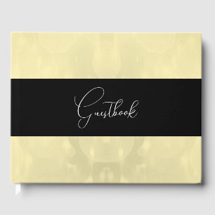 Livro De Visitas Casamento de fundo amarelo pálido