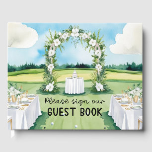 Livro De Visitas Casamento de Golfe no campo de golfe