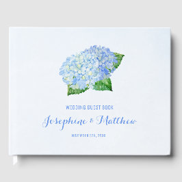 Livro De Visitas Casamento de Hydrangea Azul