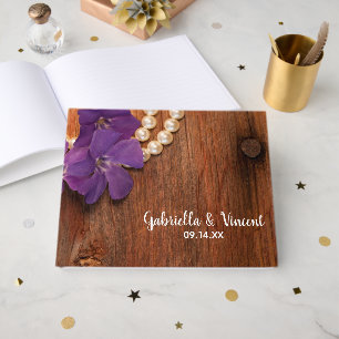 Livro De Visitas Casamento de Madeira Pearls Pearls Barn