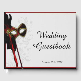 Livro De Visitas Casamento de Mascarada elegante