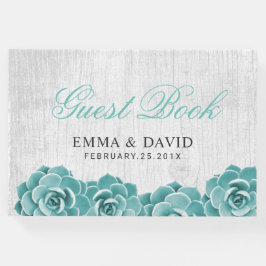 Livro De Visitas Casamento De Mola Floral Elegante Russo Suculente