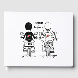 Livro De Visitas Casamento de motocicleta personalizado Biker