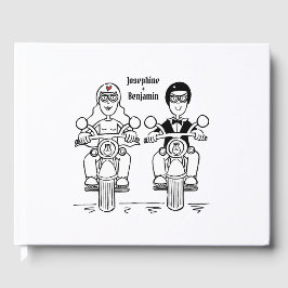Livro De Visitas Casamento de motocicleta personalizado Biker