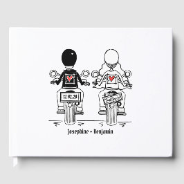 Livro De Visitas Casamento de motocicleta personalizado Biker