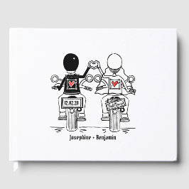 Livro De Visitas Casamento de motocicleta personalizado Biker