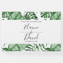 Livro De Visitas Casamento de Natureza Tropical Botânica