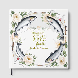 Livro De Visitas Casamento de peixes temático para amantes da pesca