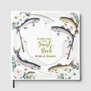 Livro De Visitas Casamento de peixes temático para amantes da pesca