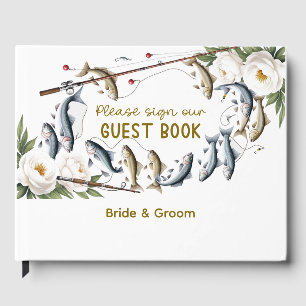 Livro De Visitas Casamento de peixes temático para amantes da pesca