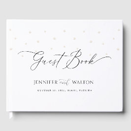 Livro De Visitas Casamento de Pérolas Brancas