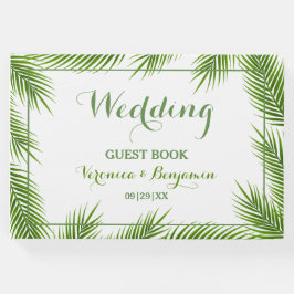 Livro De Visitas Casamento de Praia de Palmeiras Tropicais