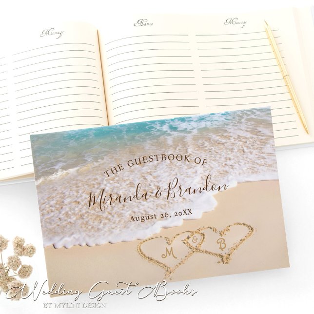 Livro De Visitas Casamento de Praia Tropical do Blue Ocean Waves (Criador carregado)