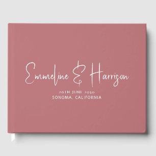 Livro De Visitas Casamento de Rosa com empoeiramento personalizado