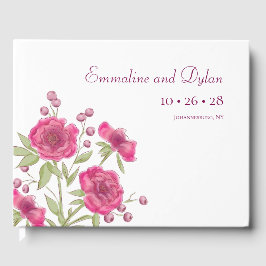 Livro De Visitas Casamento de Rosa Rosa Brilhante