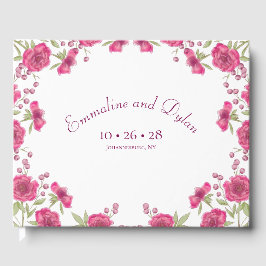 Livro De Visitas Casamento de Rosa Rosa Brilhante