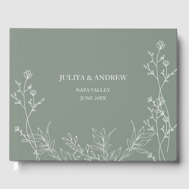 Livro De Visitas Casamento de Saga Green Trendy (Frente)