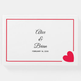 Livro De Visitas Casamento de São Valentim Moderno Mínimo